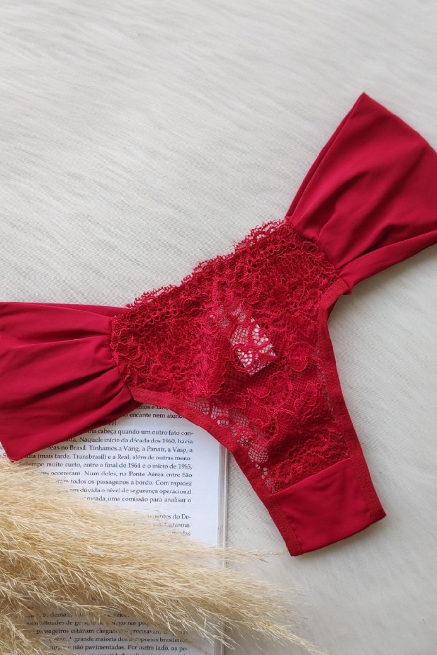 Satin Bloom Thong