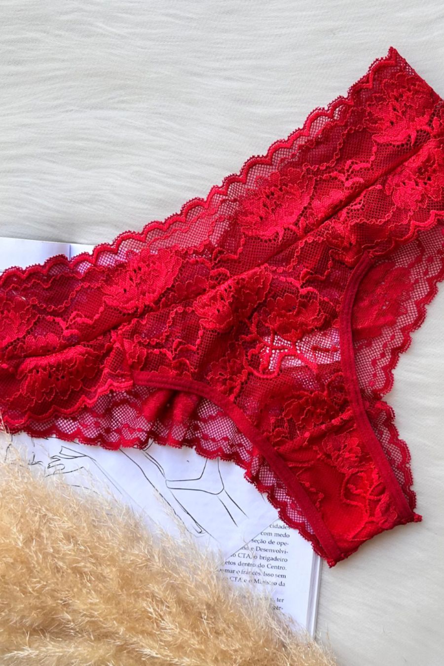 Braguita de encaje Embrace: braguita de encaje floral para mujer con forro de algodón | Primiss