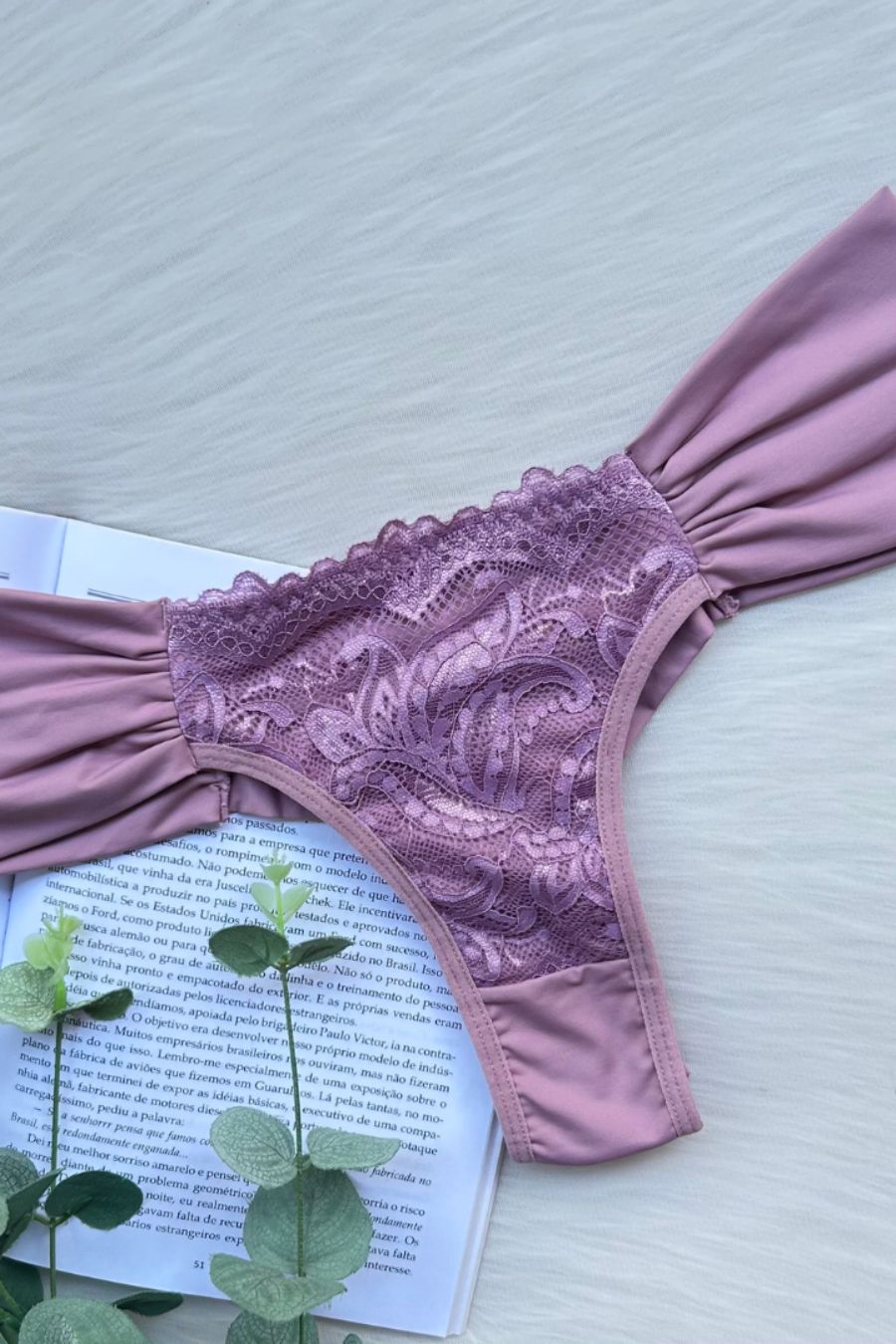 Satin Bloom Thong