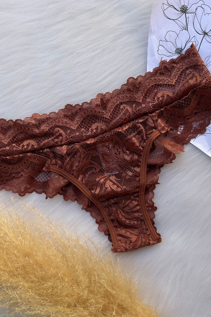 Braguita de encaje Embrace: braguita de encaje floral para mujer con forro de algodón | Primiss