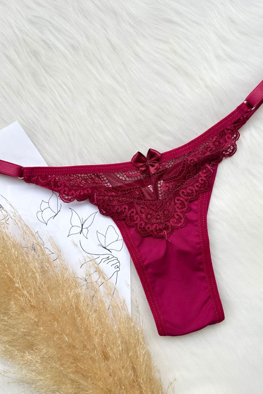 Sculpting Grace Brief – Calcinha Feminina com Renda e Tiras Reguláveis Fio Duplo | Primiss