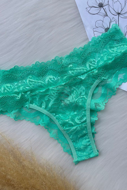 Braguita de encaje Embrace: braguita de encaje floral para mujer con forro de algodón | Primiss